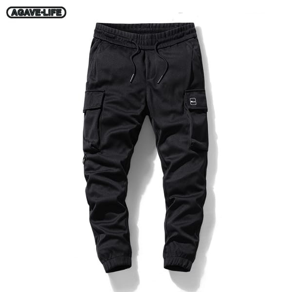 Vintage Men Cargo Pant Spring Autumn Men's Casual Pant Teenager Male Elastic Eaist Drawstred Breathable Outdoor Classic Trousers