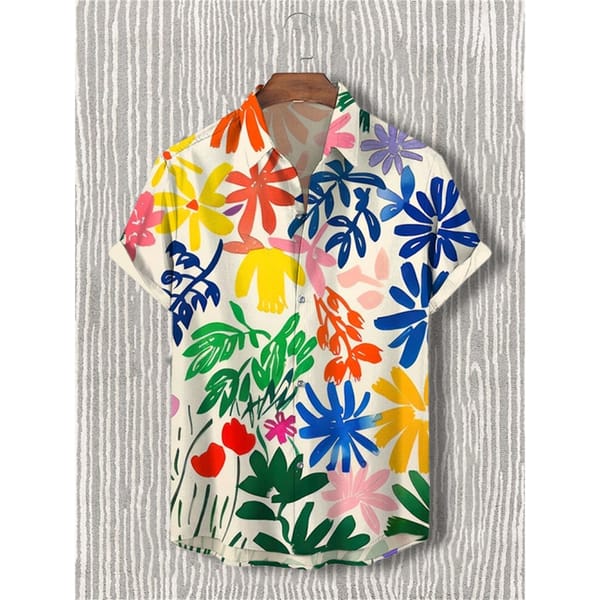 Men's Casual Shirt Hawaiian Shirt Men Summer 3d Print Casual Short Sleeved Shirt For Men Clothing Breathable Shirts