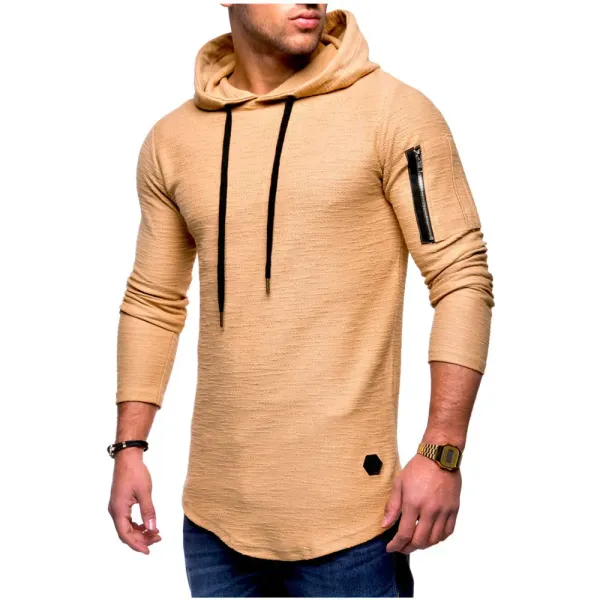 NEW Fashion Mens Autumn Winter Long Sleeve Hoodie Sweatshirt Gym Jacket Hooded Zip Up Pullover Jumper Coat Outwear Black WhiteSi