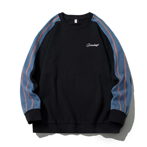 New autumn and winter simple matching color men's hoodie large size loose collar men's top clothing