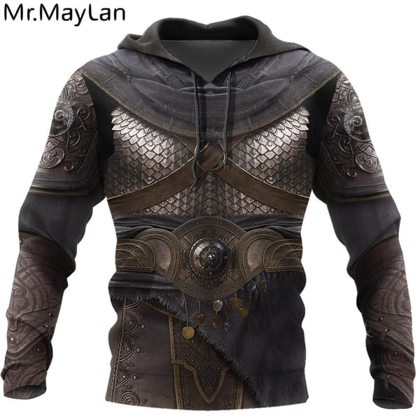 Custom Knight Medieval Armor Men's Hoodie 3D Print Jacket Men Women Knights Templ Harajuku Hoodies Casual Streetwear Sweatshirt