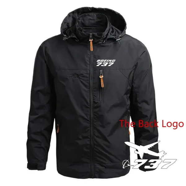 2022 Boeing 737 777 Men's New Long Sleeves Windbreaker Military Jackets Outerwear Waterproof Coats Hoodies Top Pullover Clothes