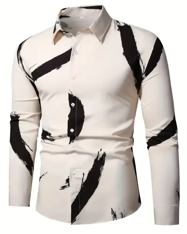 2023 Autumn Shirt Men's Formal Striped Shirt Slim Men's Casual Long Sleeve Shirt Men's Oversized 6XL Comfortable
