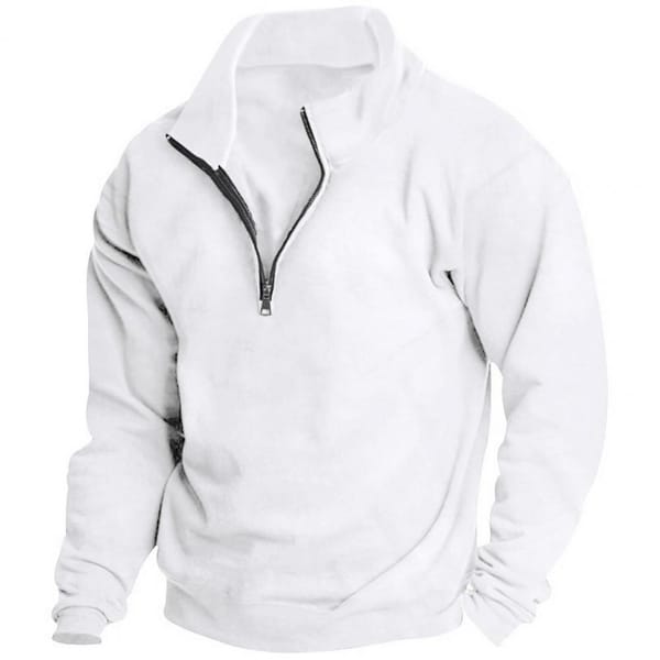 Comfortable Men Sweatshirt Men's Spring Fall Half Zipper Stand Collar Sweatshirt Breathable Sports Casual Top with Soft for Male