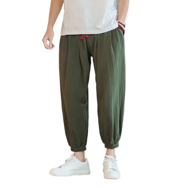 Chinese Style Casual Capris Trousers Men's Trousers Harun Trousers