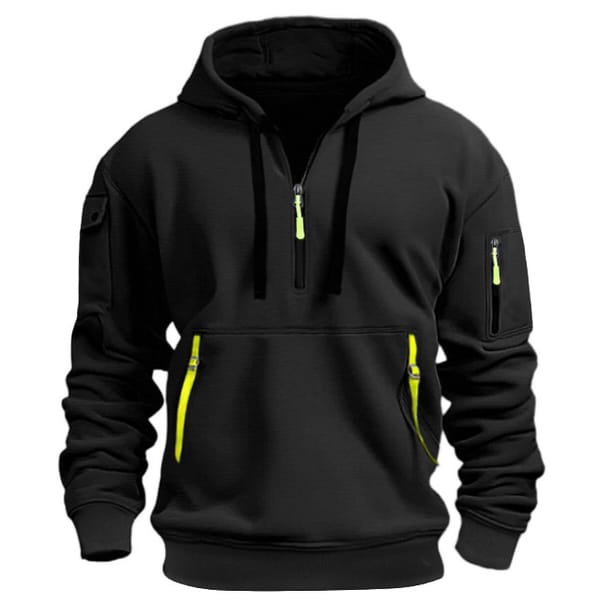 2024 Biy Men Cotton Dropped Shoulder Hooded Sweatshirt Men's Women's Plus Size Loose Zipper Pullover Fashion Men's Casual Coat