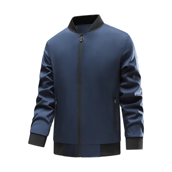 Men's Jackets Spring Autumn New Solid Color Thin Style Leisure Time Business Office Baseball Collar Coat Men's Slim Fit Jackets
