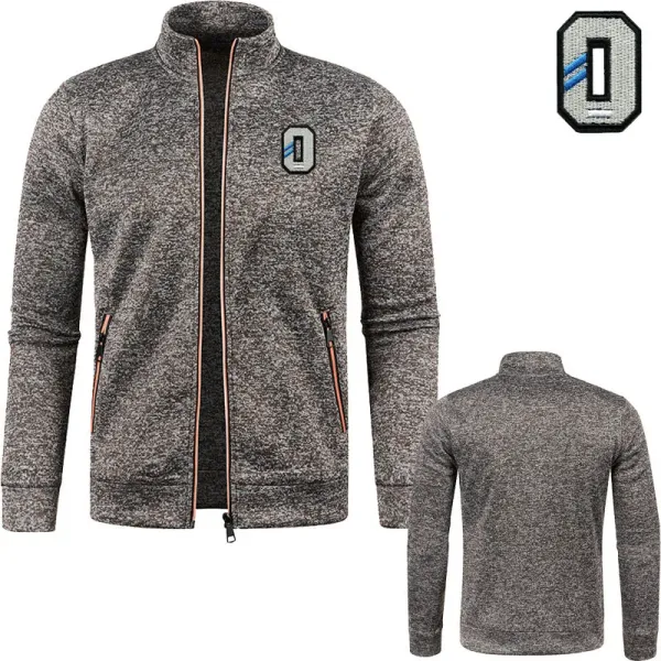 High-end embroidery O men's zipper hoodie Y2k Men's hoodie Autumn men's jacket sweatshirt Fashion casual brand hoodie