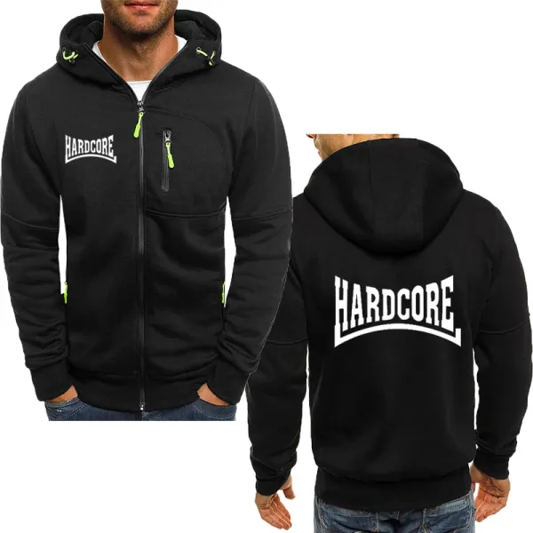 Hardcore Spring Autumn Men's hoodie Fleece high quality classic hoodie Jacket top Harajuku Casual Hooded Sweatshirt for men