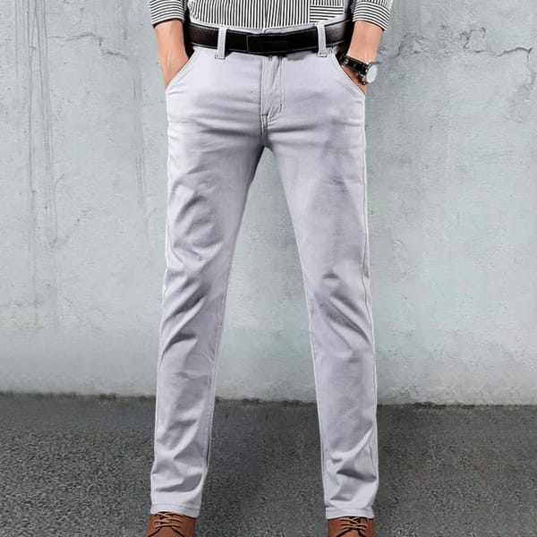 Men Pants Men Fall Loose Trousers Stylish Men's High Waist Straight Leg Trousers with Side Pockets Solid Color Autumn Winter