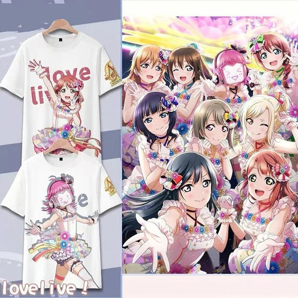 Animate live love! Nijigasaki High School Idol Club 3d Men's Shirt T-Shirts T-Shirts T-Shirts T-Shirts