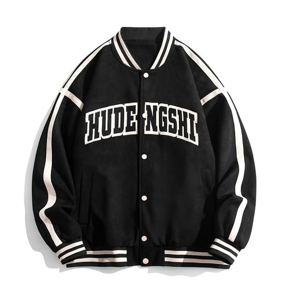 Spring Men's Baseball Jersey 2024 New Suede Thin Style Couple Outdoor Camping Windproof Jacket Hip-hop Street Motorcycle Coat