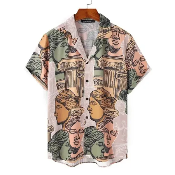 Hawaiian Shirt Men 3D Funny Print Shirts Summer Men's Clothing Fashion Pattern Short Sleeve Top Casual Streetwear Oversized Tees