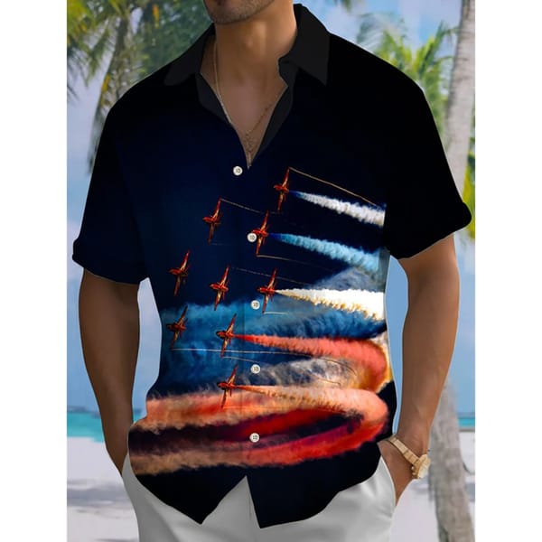 Men's Casual Shirt Hawaiian Shirt Men Summer 3d Print Casual Short Sleeved Shirt For Men Clothing Breathable Shirts