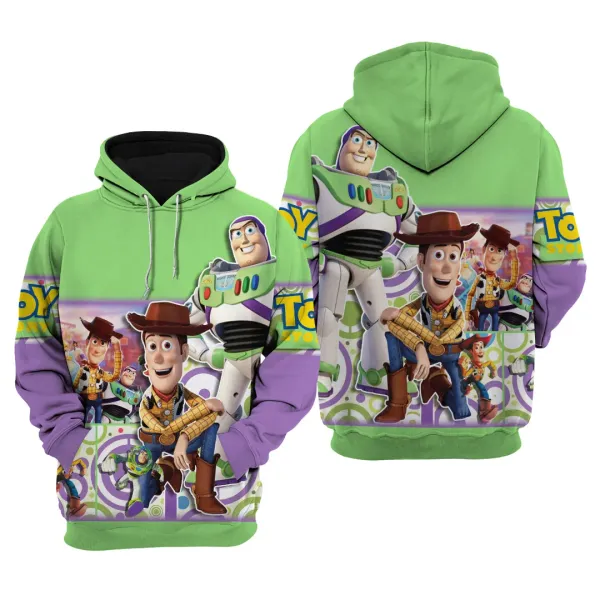 Toy Story 3D Printed Hoodie Men's Women's Casual Sweatshirt Disney 3D Zipper Hoodie Harajuku Street Hoodie Buzz Lightyear Hoodie