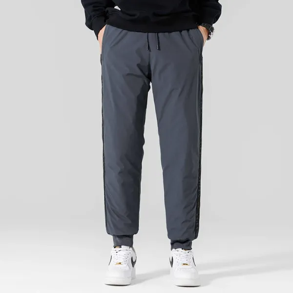 Men's Cotton Trousers 2024 Winter New Windproof Thickened Outdoor Travelling Warmth Sports Pants Men's Lamb's Wool Leisure Pants