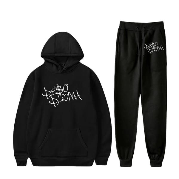 Peso Pluma 2023 World Tour Hoodie Jogger Pants Fashion Two Piece Set Sweatshirts+Sweatpants Women Men's Set