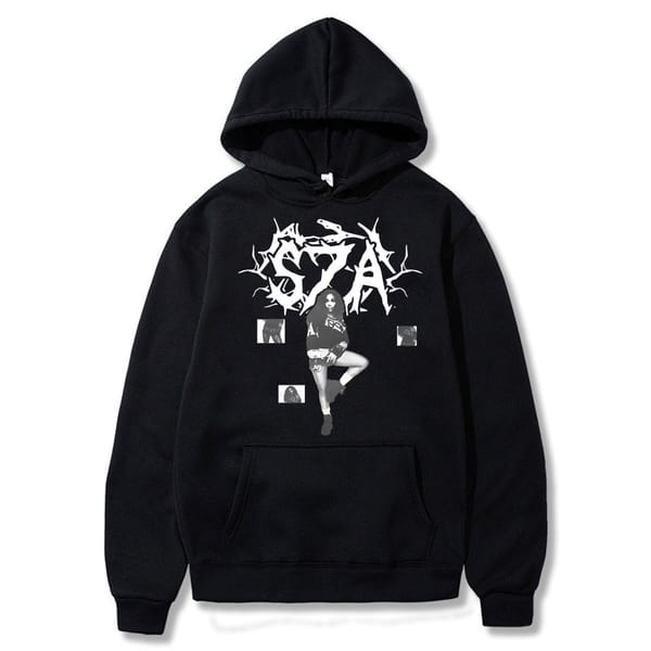 Rapper SZA Hip Hop Fashion Oversized Hoodie Men Women Vintage Gothic Sweatshirt Awesome Streetwear Men's Fleece Cotton Hoodies