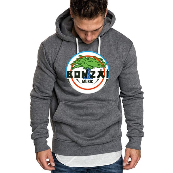 Men's Hoodie Bonzai Records Music Print Unisex Hooded Fleece Sweatshirt Cotton Pullover Outwear Casual High Quality Streetwear