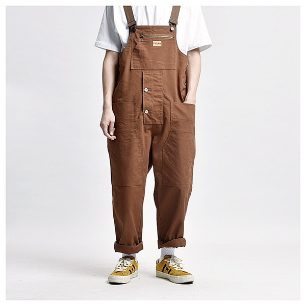 Men Clothing 2022 Multi-pocket Tool Bib Men's Japanese Tooling Tide Brand Overalls Suspenders Overalls Trousers