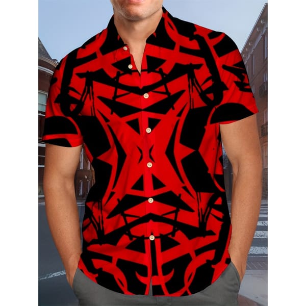 Men's Shirt Summer Casual Fashion Short Sleeved Shirt For Men Loose Breathable Hawaiian Shirt Man Casual Men's Clothing Top