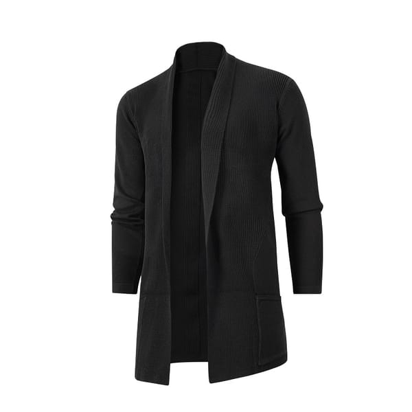 Autumn 2023 New in Casual Solid Color Long Cardigan Men European and American Style Thicken Men's Knit Cold Sweaters for Winter