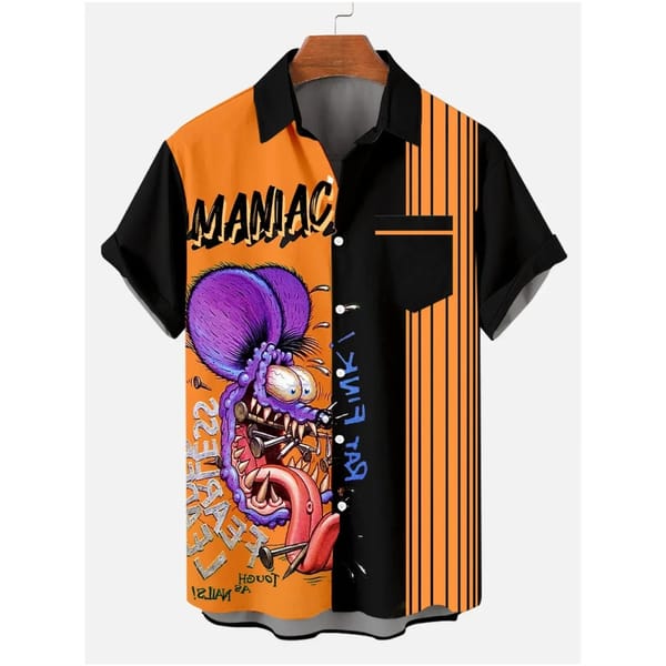Cartoon Animal Mouse 3d Print Casual Men's Shirt Cartoon Hawaiian Shirt Men Summer Fashion Short Sleeved Shirt For Men Clothing