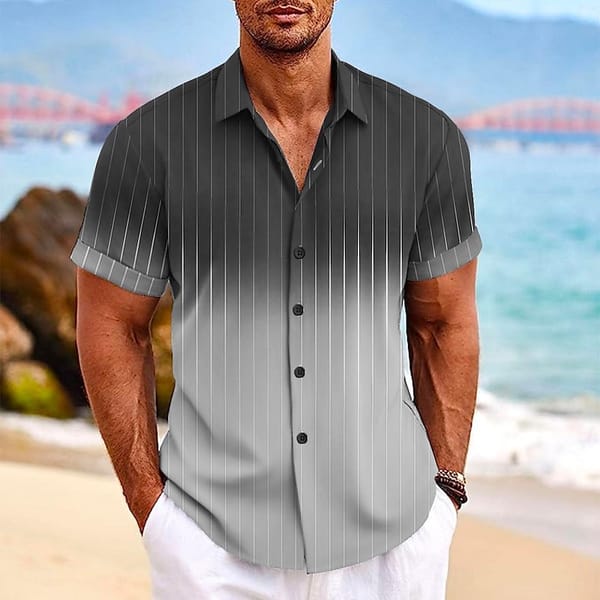 Men's shirt gradient graphic 6 colors outdoor street short sleeve printed clothing fashion designer casual soft