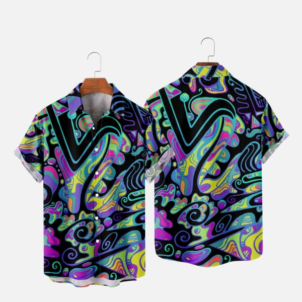 Men's Hawaiian T-Shirt For Women Abstract Art Painting Harajuku Hombre Fashion Shirt Casual Beach Oversized Clothes 8