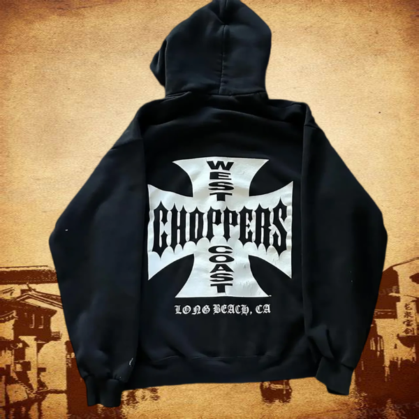 New American Y2k Oversized Cross Hoodie Harajuku Gothic Hip Hop Retro Oversized Men's and Women's Pullover Hoodie Sweatshirt