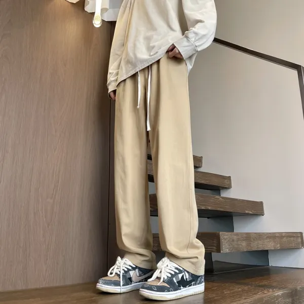 Waterproof Charging Pants for Men's American High Street Trend Straight Leg Pants Loose Casual Sports Pants