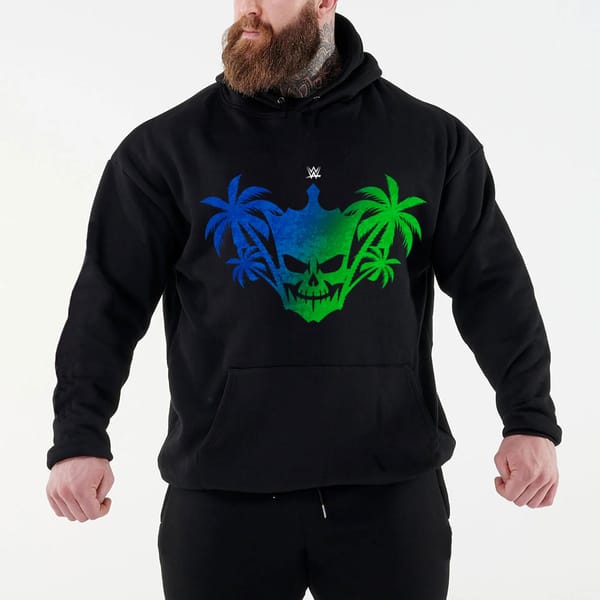2024 Autumn/Winter New Hot Famous Wrestler Jey Uso Men's Black Hoodie Street Sports Casual Pullover