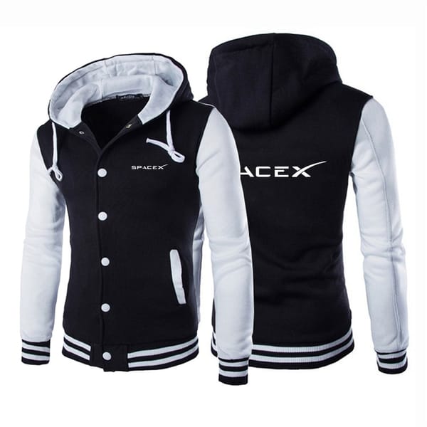 SpaceX Space X Logo 2023 Men's New Fashionable Printing Harajuku Baseball Uniform Spring Autumn Zip Up Casual Coats Jackets Tops